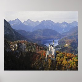 Poster Alemanha, Baviera, Castelo de Neuschwanstein. Rei