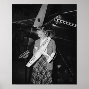 Pôster Alemão Avião do modelo escala, 1938