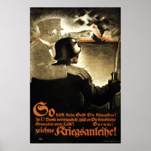 Poster alemão da propaganda das ligações de gue