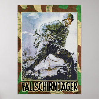 Pôster alemão Fallschirmjaeger