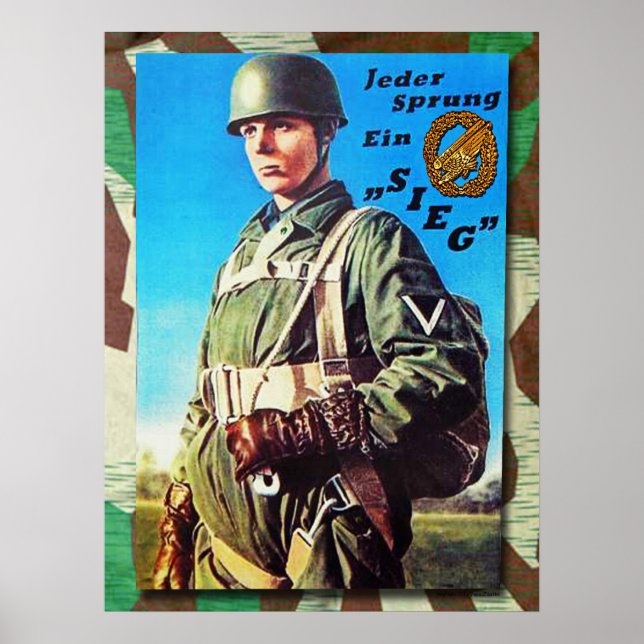 Poster alemão Fallschirmjaeger (Frente)