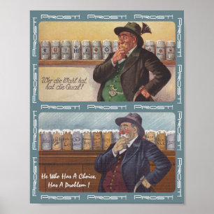 Poster alemão Prost do partido de Oktoberfest do