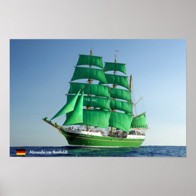 Poster Alemão Tall Ship Alexandre von Humboldt (Frente)