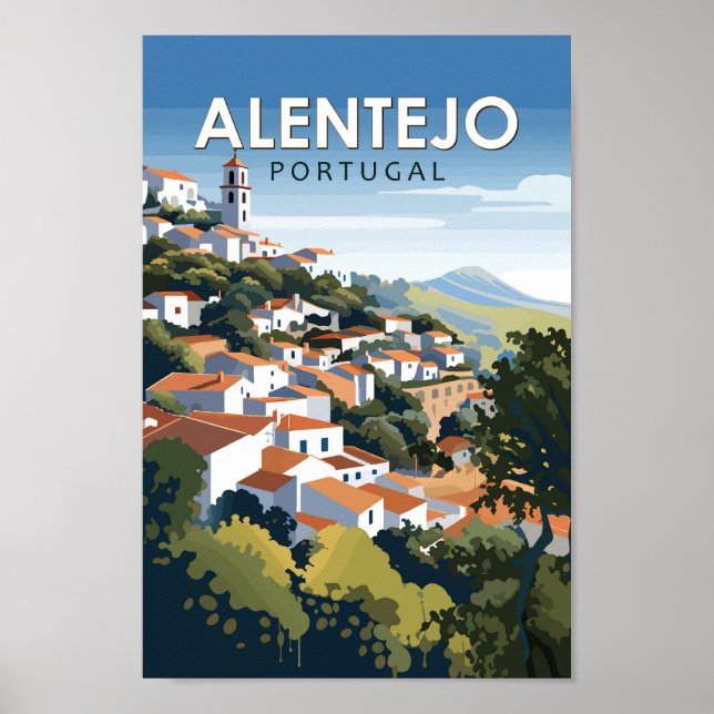 Poster Alentejo Portugal Viagem Art Vintage (Frente)
