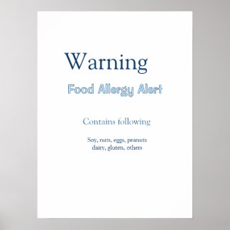 Poster alerta de alergia alimentar adicionar nome texto i