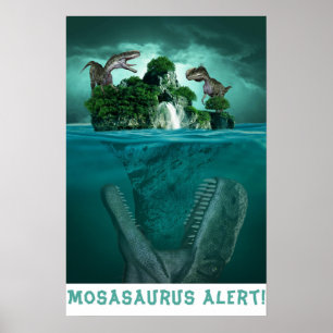 Poster Alerta Mosasaururus!