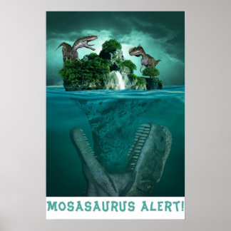 Poster Alerta Mosasaururus!
