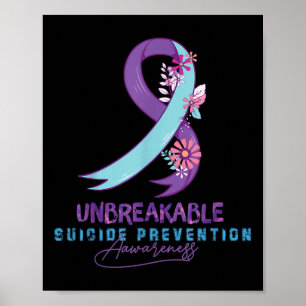 Poster Alertas para a Prevenção de Suicídio Depressão Ini