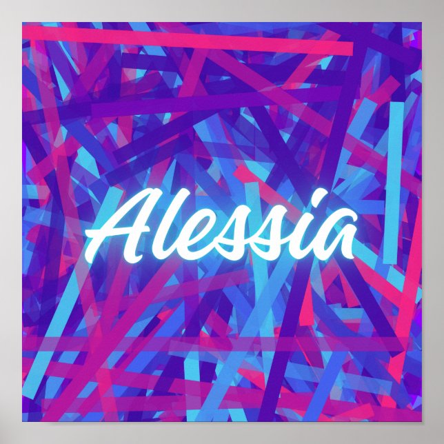 Poster Alessia – Design de Nome Sofisticado e Elegante (Frente)