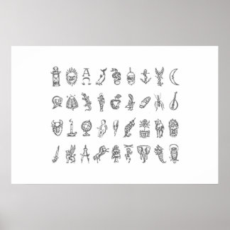 Poster Alethiômetro Símbolos Ouro De Grelha Compasso O Sí