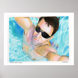 Poster "Alex todo o molhado" minha cara em meus termas…