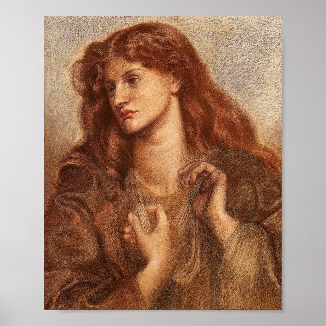 Poster Alexa Wilding (Jovem Elegante Com Cabelo Vermelho) (Frente)