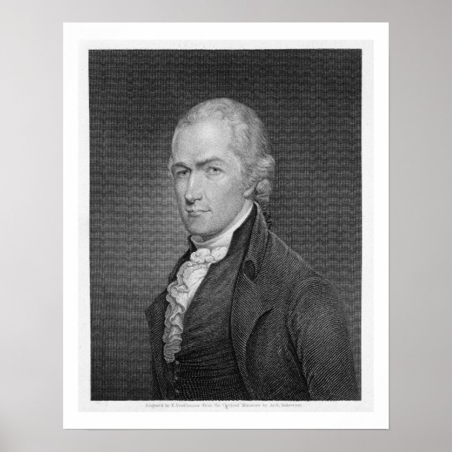Poster Alexander Hamilton (1757-1804) gravado por John Fr (Frente)