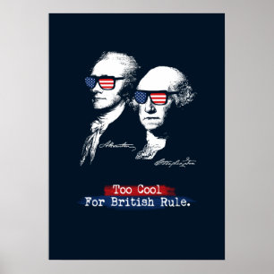 Poster Alexander Hamilton George Washington Muito Legal