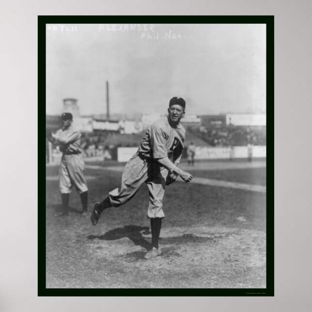 Pôster Alexander Phillies Baseball em 1915 (Frente)