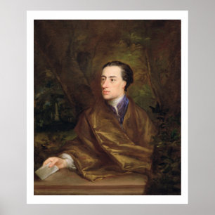 Poster Alexander Pope (1688-1744) 1738 (óleo em canvas)