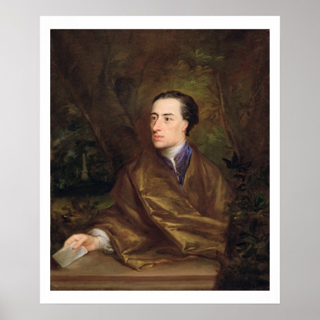 Poster Alexander Pope (1688-1744) 1738 (petróleo sobre a  (Frente)