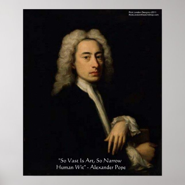 Pôster Alexander Pope "Arte Vs Espírito" Citações de Sabe (Frente)