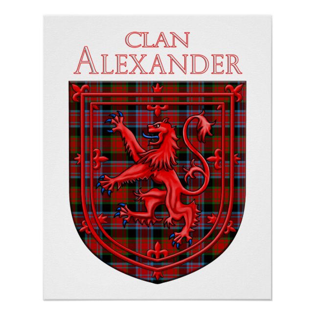 Pôster Alexander Tartan Scottish Plaid Lion Rampant (Frente)
