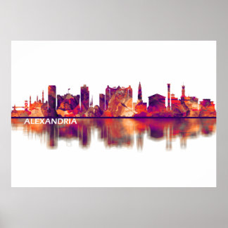 Poster Alexandria Egypt Skyline