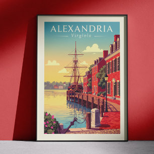 Poster Alexandria Virgínia Vintage