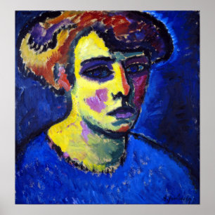 Poster Alexej von Jawlensky Frauenkopf (cabeça de uma