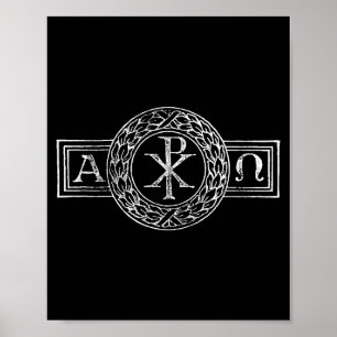Poster Alfa e Omega Chi e Rho Xp Jesus Cristo Christi