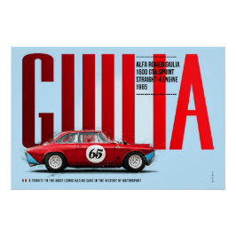 Pôster Alfa Giulia 1600 Tribute