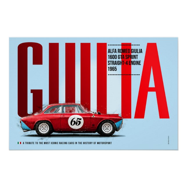 Pôster Alfa Giulia 1600 Tribute (Frente)