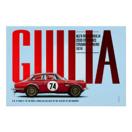 Pôster Alfa Giulia 2000 Tribute