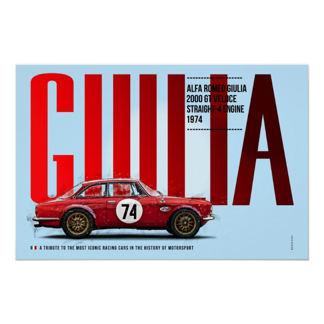 Pôster Alfa Giulia 2000 Tribute (Frente)