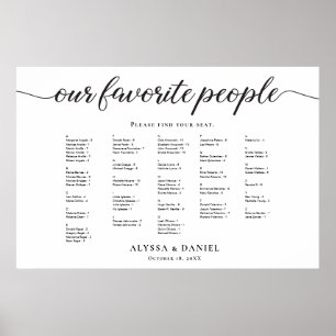 Poster Alfabetizado Nosso Casamento Pessoas Favorito