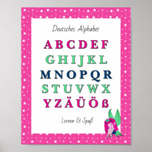 Poster Alfabeto Alemão – Fada Fofa
