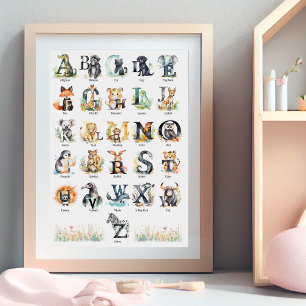 Poster Alfabeto Animal Arte de Berçário