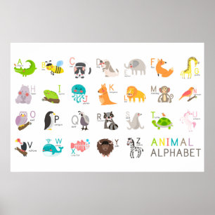Poster Alfabeto Animal Cugado