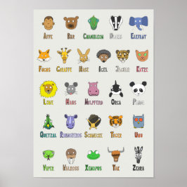 Poster Alfabeto Animal (em alemão)