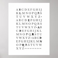 Alfabeto Aprenda Letra Tipografia Moderna ABC