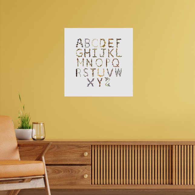 Poster Alfabeto Borboleta para o Núcleo da Natureza - ABC (Sala de Estar 2)