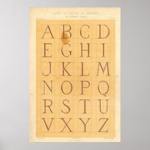 Pôster Alfabeto (Cartas)