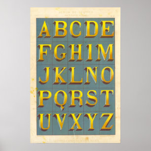 Pôster Alfabeto (Cartas capitais)