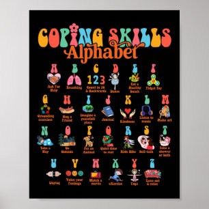 Poster Alfabeto de Habilidades de Enfrentamento Abc Autoc