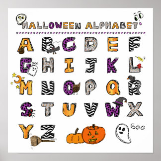 Poster Alfabeto de Halloween
