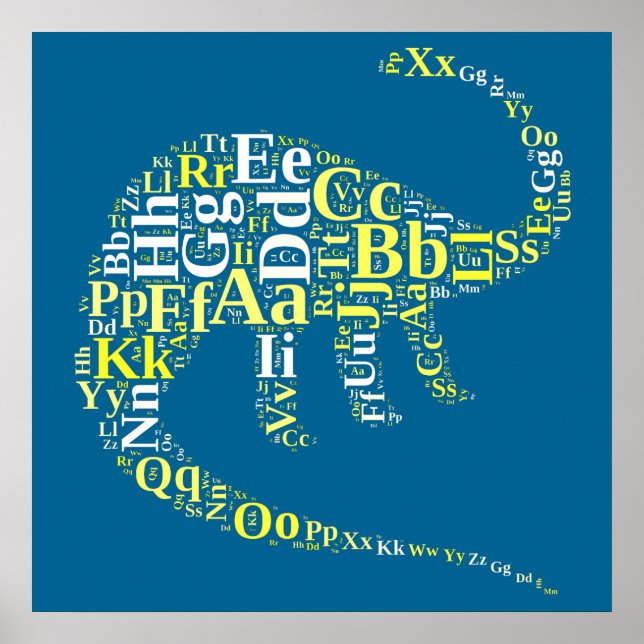 Pôster alfabeto Dino (Frente)