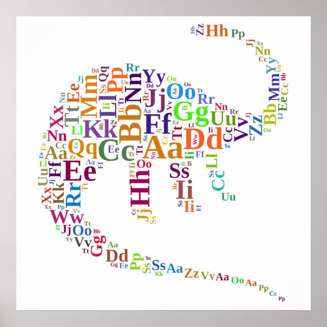 Pôster alfabeto Dino (Frente)