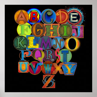 Poster Alfabeto do Quarto Infantil