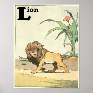 Poster Alfabeto Ilustrado de Storybook Lion
