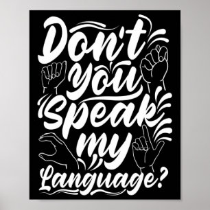 Poster Alfabeto Não Fala Minha Língua Americana De Canto