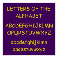 Alfabeto por Janz Purple ABCs