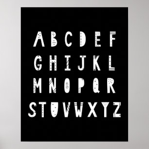 Poster Alfabeto scandi moderno Nursery