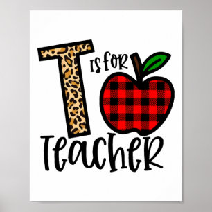 Poster Alfabeto T é de Amor de Professor Maçã